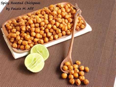 Spicy Roasted Chickpeas Garbanzo Beans Fauzias Kitchen Fun Roasted