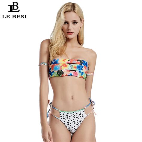 Le Besi New Strapless Women Bikini Set Bandage Bikini Sexy