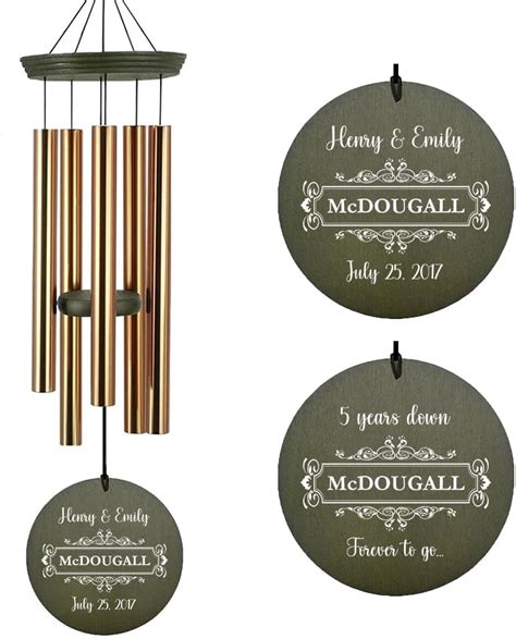 Astarin Personalized Anniversary Wind Chime Custom Wind