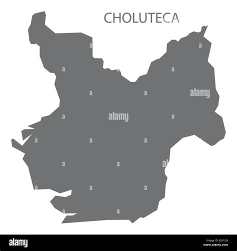 Choluteca Honduras Map Grey Illustration Silhouette Stock Vector Image