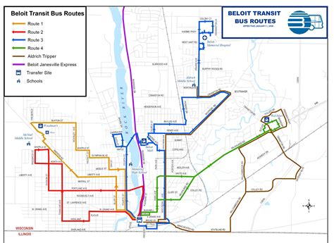 Beloit Bus Routes Map - Beloit Wisconsin • mappery