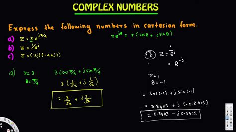 Express The Following Numbers In Cartesian Form Signals And Systems