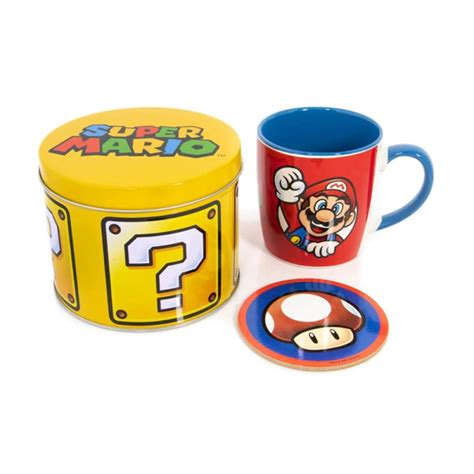 Taza Posavaso Con Caja Regalo Super Mario ConforHome