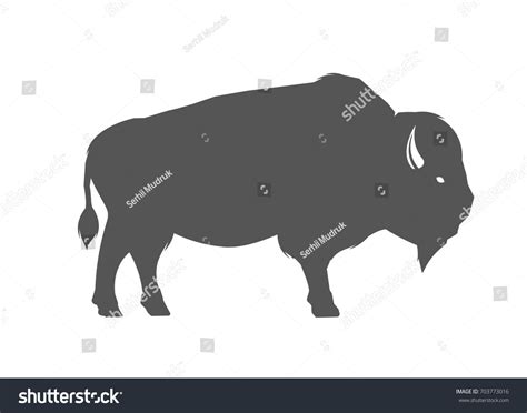 Bison Icon Silhouette Bison Icon Silhouette Stock Vector Royalty Free