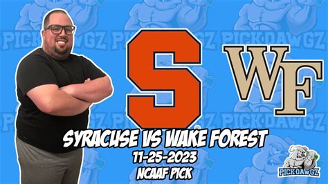 Syracuse Vs Wake Forest 112523 Free College Football Picks And