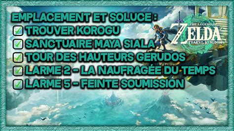 Zelda Tears Of The Kingdom Fr Emplacement Et Soluce Sanctuaire Maya