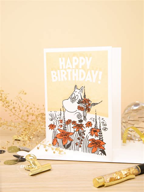 Moomin Birthday Card Illustrated Birthday Card Birthday Etsy Uk