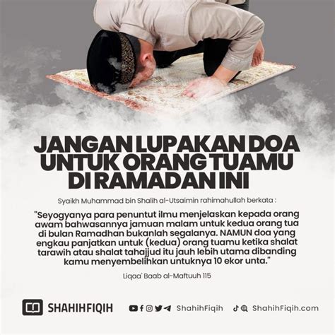 Jangan Lupa Doakan Orang Tuamu Ramadan Ini