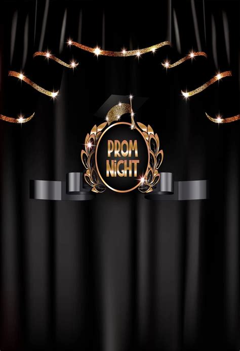 Prom Night Graduation Black Curtain Photo Backdrop Uk G15 Dbackdropcouk