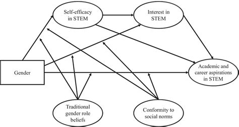 Hypothesized Moderated Mediation Model Of Gender Differences In