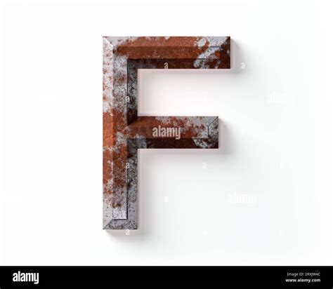 Letters Made Of Rusty Metal 3d Illustration Of Rust Iron Alphabet