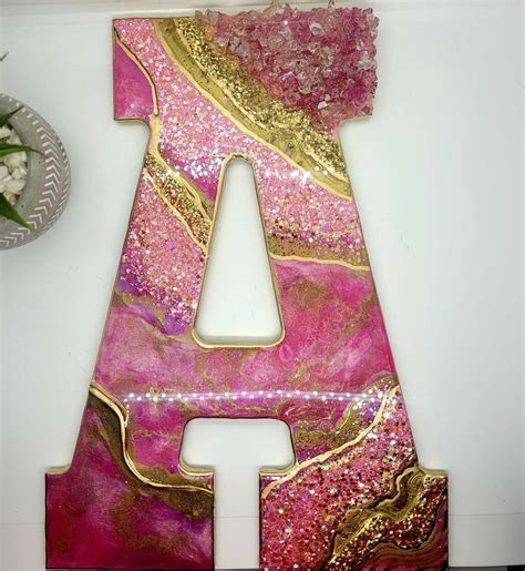 Resin Wall Artletter Art Wood Letters Resin Artgeode Art Etsy