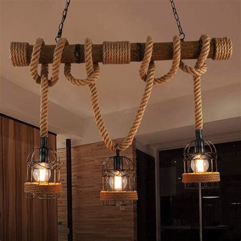 Buy LITFAD Industrial Birdcage Island Light 3 Lights Pendant Light