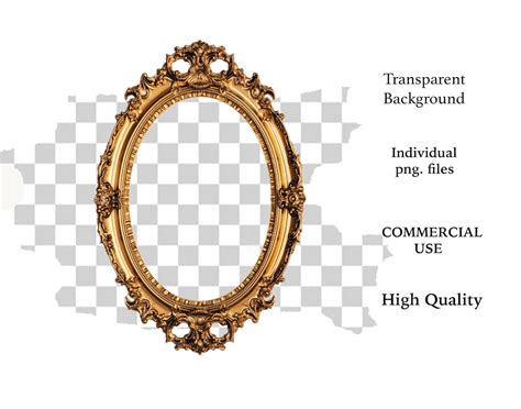 Vintage Gold Frames Clipart Baroque Vintage Frames Mockup Clip Art ...