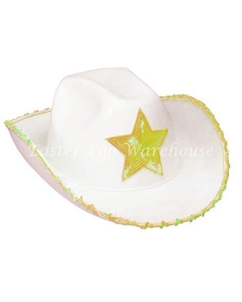 Cowboy Hat With Star - Yellow - Easter Egg Warehouse