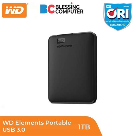 Jual Hardisk External 1TB Hardisk External WD 1TB Elements Black