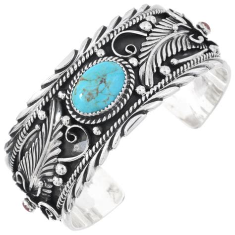 Native American Turquoise Silver Cuff Sterling Big Boy Bracelet 35490