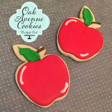 Gourmet Apple Sugar Cookies With Royal Icing By Oak Avenue Cookies