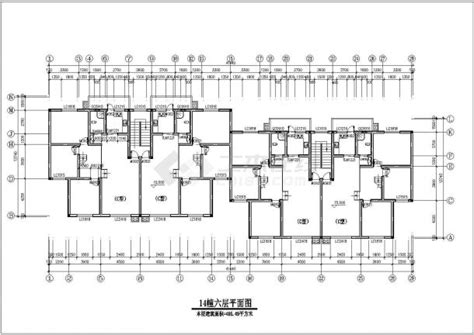 3250平米6层砖混结构商住楼平面设计cad图纸（含跃层底层商铺）居住建筑土木在线