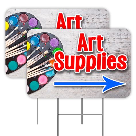 2 Pack Art Supplies Yard Signs 16 X 24 Double Sided Print With