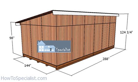 X Lean To Shed Roof Plans Myoutdoorplans Off