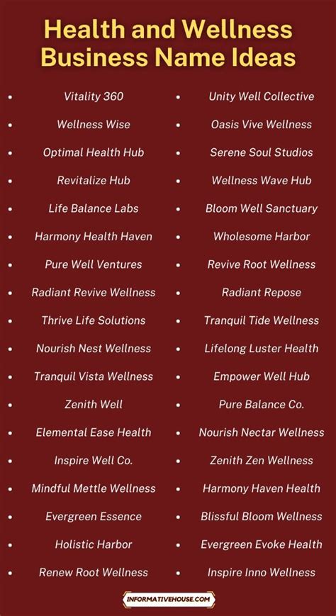 499 Health And Wellness Business Names Ideas You Must Check In 2024