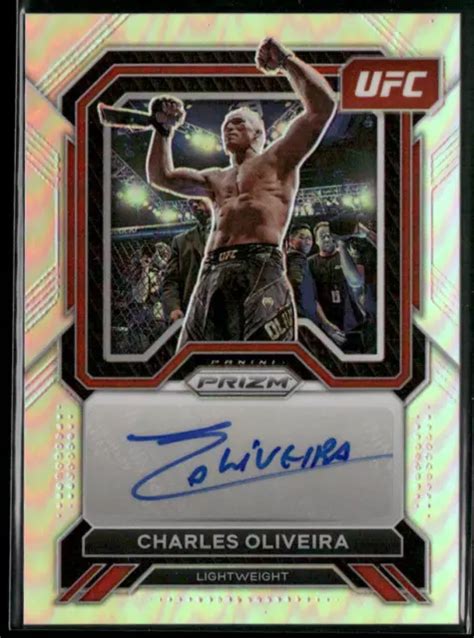 Panini Prizm Ufc Charles Oliveira Superstar Autographes Argent