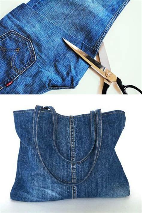 Jeans Bag Diy Diy Old Jeans Dad Jeans Denim Bag Box Bag Pattern Hobo Bag Patterns How To