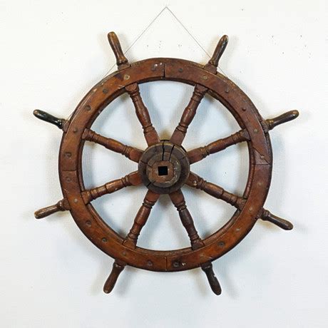 BOAT STEERING WHEEL, wood, 19th century. Miscellaneous - Technica ...