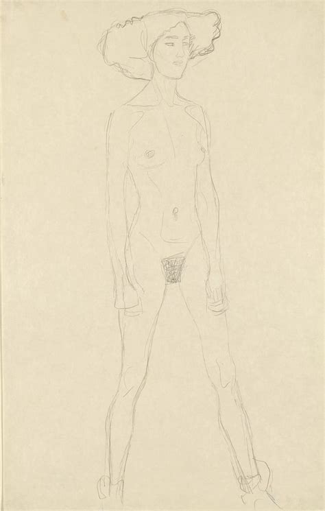 Standing Female Nude Gustav Klimt Free Photo Illustration Rawpixel