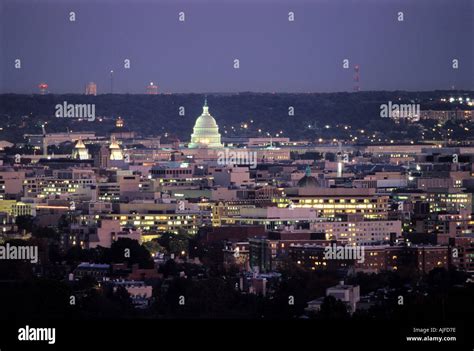 View of Washington D.C. at night Stock Photo - Alamy