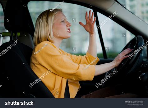 Angry Woman Driving Car Stock Photo 2164794709 Shutterstock