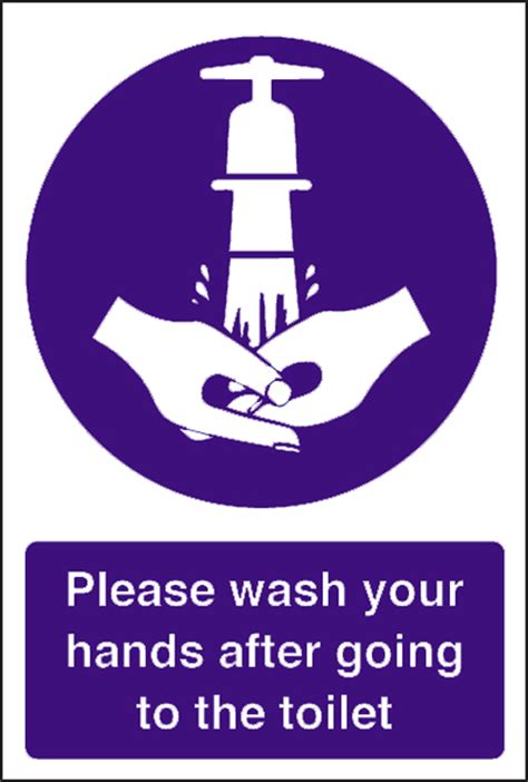 Please Wash Your Hands Toilet Sign — Licensed Trade Supplies