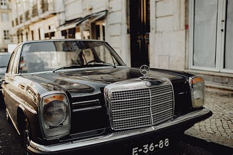 Hd Wallpaper An Old Mercedes Benz Parked In The Street Lisbon