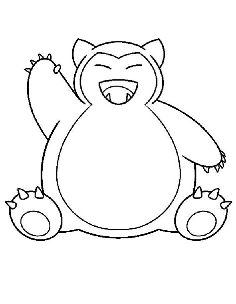 Snorlax Coloring Pages Free Printable Pdf