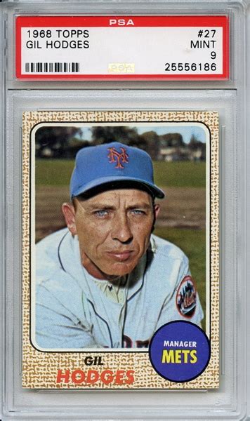 Lot Detail 1968 Topps 27 Gil Hodges PSA MINT 9