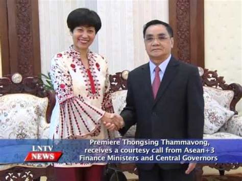 Lao News On Lntv Pm Thongsing Receives A Courtesy Call From Asean