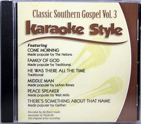 Classic Southern Gospel Volume 3 Christian Karaoke Style New Cdg Daywind 6 Songs Ebay