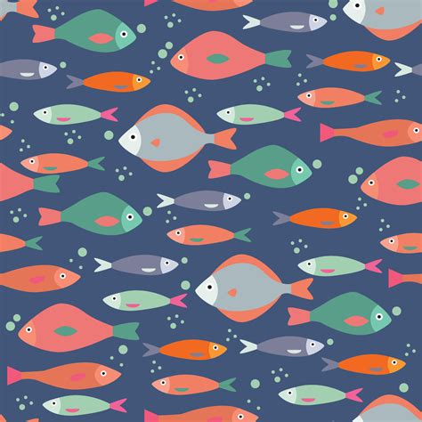 colorful fish pattern  vector art  vecteezy