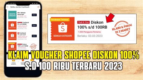 CARA KLAIM VOUCHER SHOPEE DISKON 100 S D 100 RIBU VOUCHER SHOPEE