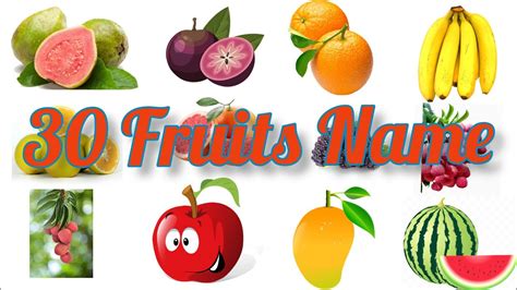 30 Fruits Name Fruits Name In English Fruits Name Vocabulary With