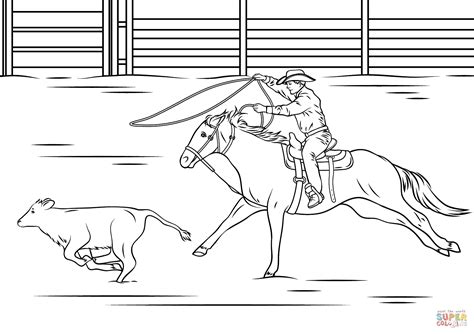 Team Roping Coloring Pages