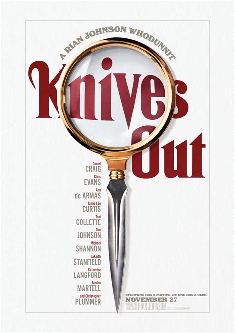 Knives Out Cast Revealed by Rian Johnson in New Character Posters