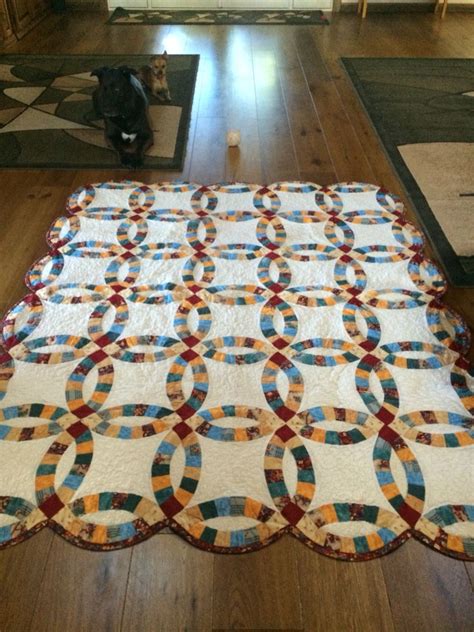 Wedding Ring Quilt Made For Mom And Dads 50th Wedding Anniversary She Had Always Wanted One