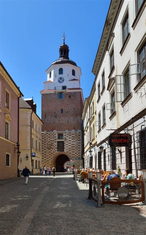 Cracovian Gate In Old Town Of Lublin City In Poland Editorial Stock