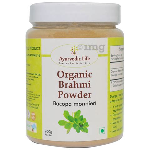 Ayurvedic Life Organic Brahmi Bacopa Monnieri Powder Buy Jar Of