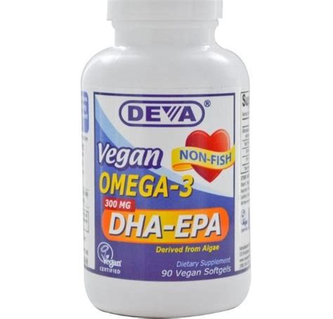 Vegan Omega 3 Dha Epa 300 Mg 90 Vegan Softgels Deva