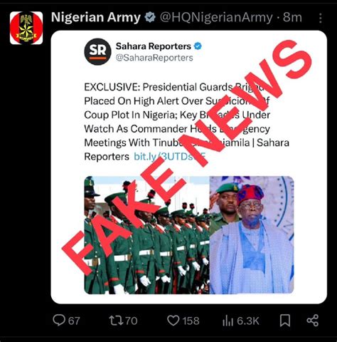 Nigerian Army Reacts To Speculations Of Coup Against Tinubu Govt