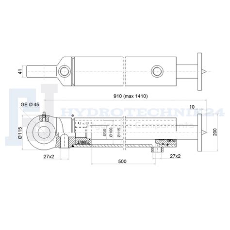 Hydraulikzylinder Doppeltwirkend Cj F F R Holzspalter To