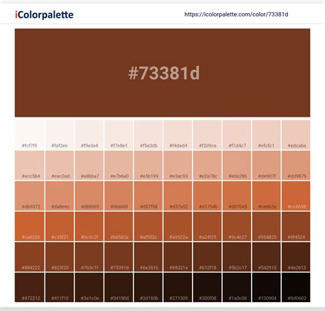 Pantone 168 C Color Hex Color Code 73381d Information Hsl Rgb